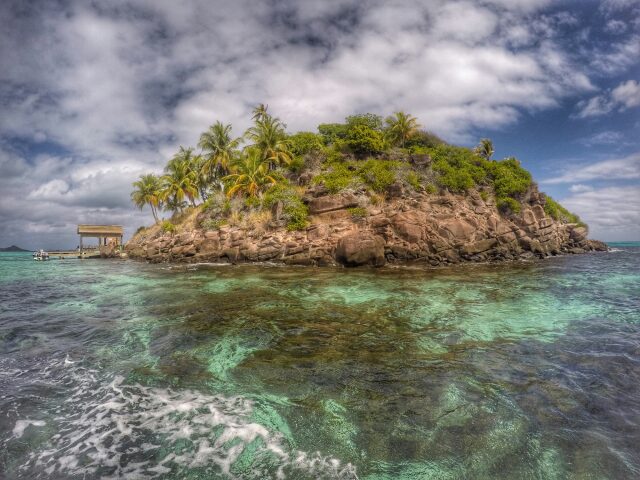 Isola tropicale di Providencia nel mar dei Caraibi colombiano